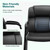 OLIXIS Waiting Room Chairs Set of 4, Leather Office Desk Reception Guest Stationary Side Chair with Padded Arms for Home Conference Lobby Area Meeting Church Medical Clinic Elderly Student
