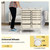COSTWAY 12-Drawer Rolling Storage Cart, Moveable Art Craft Organizer W/Lockable Wheels, Metal Shelf, Files Arrangement Tools Makeup Storage Cart for Office, Home, School, White