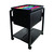 HomeStock Letter/Legal Rolling File Cart (18.5" L x 14.5" W x 21.75" H), Black, Lightweight, Portable with Storage Tote and Smooth Castors