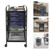 Rolling File Cart w/5 Drawers, Rolling Storage Cart Movable Desk File Stationery Organizer Cart w/Label Papers, Utility Cart Art Craft Trolley for Store Kitchen Office Supplies (5 Drawers, Black)