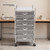 6-Tier Rolling File Cart with Mesh Drawers - 66 lb Capacity Mobile Storage for Office & Home, Includes Labels & 4 Wheels