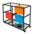 JLYNOWPT 2 Tiers Rolling File Cart, 4 Compartments Mobile Hanging File Cabinet with Pull-Out Drawer Rolling Metal Filing Cart with with Lockable Casters for Home Office