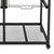 JLYNOWPT 2 Tiers Rolling File Cart, 4 Compartments Mobile Hanging File Cabinet with Pull-Out Drawer Rolling Metal Filing Cart with with Lockable Casters for Home Office