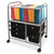 Advantus Letter/Legal File Cart with Five Storage Drawers, Metal, 5 Drawers, 21.63" x 15.25" x 28.63", Matte Gray/Black