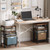HOOBRO Rolling File Cart with 2 Storage Drawers, Under Desk Mobile Filing Cabinet on Wheels for Home Office, Hanging Folder Holder Utility Cart Printer Stand, Rustic Brown BF39WJ01
