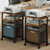HOOBRO Rolling File Cart with 2 Storage Drawers, Under Desk Mobile Filing Cabinet on Wheels for Home Office, Hanging Folder Holder Utility Cart Printer Stand, Rustic Brown BF39WJ01