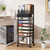 SWTYMIKI 9-Tier Rolling File Cart - Paper Organizer with Drawer and Trays, Wood Desk Office Organizer, Office Organization and Binder Storage for Workspace, Home, School, Black