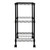 Oceanstar Portable 2-Tier Metal Rolling File Cart, Black