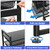 Simple Trending Rolling File Storage Cart, 15-Tier Metal Desk File Organizer with 14 Mesh Sliding Trays, Multi-Functional Clutter Cart for Office Home School, Black
