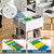 Mobile File Cart with Lock, Rolling File Cabinet Hanging Letter/Legal File Folders with Lockable Sliding Cover, White File Organizer on Wheels
