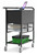 Luxor Indoor Modern Mobile Utility Heavy Duty Storage Organizer File Cart with Locking Cabinet and Storage Bins