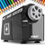 AFMAT Electric Pencil Sharpener for Classroom, 6 Holes, Cordless & Rechargeable, Super Fast, Auto Stop, 10K+ Uses, Heavy Duty Pencil Sharpener for 6-11mm No.2/Large/Colored Pencils PSD4(Black)