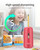 Aniborsa Automatic Electric Pencil Sharpener - Auto Feed, Auto Stop & Auto Eject, Rechargeable for Classroom, Home, School, Office, Rose Red