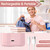 Electric Pencil Sharpener, Fully Automatic Pencil Sharpener for 6.9-10.8mm Colored/Jumbo Pencils, Auto in & Out, Rechargeable Hands-Free Sharpener for Classroom Home Office, Pink