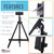 U.S. Art Supply 80" Aluminum Art Easel Stand Sign Display, Watercolor Field, Adjustable Height, Floor Tabletop Tripod, Canvas up to 63" H x 40" W, Portable Easel for Canvas & Painting, Storage Bag