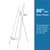 Somime A - Frame Wooden Display Easel - Adjustable Lyre Beechwood Studio Easel Stand Holding Canvas Up to 90", Inclinable Artist Floor Painting Easel for Artwork Painting, White