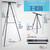 U.S. Art Supply 70" High Boardroom XL Black Aluminum Flip Chart Easel & Presentation Stand - Adjustable Floor/Tabletop, Portable Tripod, Holds 45 lbs, for Chart Paper, Poster Boards, & Pads