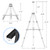 Art Painting Display Easel Stands - Portable Adjustable Aluminum Metal Tripod Artist Easels with Bags, Extra Sturdy for Table-Top/Floor Painting, Drawing, and Displaying, Black 4 Pack