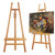 Heavy Duty A-Frame Wood Easel Stand - Adjustable Studio Easel Holds Large Canvas, Mirror, Wedding Sign Up to 90 Inches, Floor Display Easel for Artists & Events, Natural Beechwood