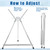 Xinnun 12 Pcs Aluminum 15'' to 21'' High Tabletop Easel Display Adjustable Portable Tripod Desktop with Extension Arm Wings and Rubber Feet for Canvas, Paintings Suitable for School Studio (Silver)