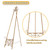 15"L x 25.5"W x 56.5"H Metal Scroll Extra Large Free Standing Adjustable Display Stand Easel with Chain Support, Heavy Duty Easel for Sign, Wedding, Picture Frame, Mirror, Gold (No Assembly Required)