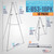 U.S. Art Supply 66" High Gallery Silver Metal Display Easel (10 Pack) - Large Adjustable Height Portable Easel Stand, Sign Display, Holds 25 lbs - Floor & Tabletop Easels, Painting Stand
