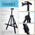 U.S. Art Supply 66" Black Metal Tripod Easel Display (10 Pack) - Adjustable 20"- 5.5', Holds 32" Canvas - Floor/Tabletop Easel Stand, for Sign Display, Painting, Poster Board, Canvas - Portable Bag