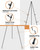 INCLY Black Folding Easels for Display, 6 Pack 63 Inch Metal Stand Instant Tripod Collapsible Portable Floor Easels Adjustable Folding for Artist Poster Display Show Wedding Painting with Carry Bag
