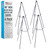 U.S. Art Supply 66" High Black Metal Display Art Easel (4 Pack) - Large Adjustable Height Portable Easel Stand, Sign Display, Holds 25 lbs - Floor & Tabletop Easels, Sign Stand