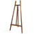 Somime A - Frame Wooden Display Easel with Wheels - Adjustable Lyre Beechwood Studio Easel Stand Holding Canvas Up to 90", Inclinable Artist Floor Painting Easel for Artwork Painting, Brown