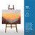 Somime A - Frame Wooden Display Easel with Wheels - Adjustable Lyre Beechwood Studio Easel Stand Holding Canvas Up to 90", Inclinable Artist Floor Painting Easel for Artwork Painting, Brown