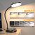 Sailstar Desk Lamp for Home Office, Small Desk Lamp with Wireless Charger, Dimmable 3 Color Modes Study Lamp, Adjustable Neck 800LM Eye-Caring Desk Light, Bedside, College Dorm, Adapter Included