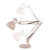 GLOBE Electric 52028 28" Swing Arm Architect Desk Lamp, Matte Rose Finish, White Accents, Rotary Switch on Shade, Partially Adjustable Arm, Modern Lighting for Bedroom or Office, E26 Base