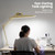 Neatfi XL 2200 Lumens 24W LED Desk Lamp – Shadow-Free Task Lighting | 4-Level Dimming | Home Office & Crafts Use | 20-Inch Wide Head (Gold, Non-CCT with Clamp)