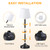 LUTEC 2 Pack Cordless Table Lamp, Battery Operated Lamp with 3 Color Temps and Stepless Dimming, 5200mAh Portable Rechargeable Table Lamp for Restaurant/Bedroom/Bars/Outdoor (Black)