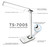 Turcom LED Desk Lamp With USB Charging Port Dimmable Touch Controls w/Color Adjustment, Eye Care Task Lamp, 5W, 1000 Lux,Multicolor