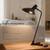 PSDSSHIIS Industrial Desk Lamp Metal Modern Table Lamp 22", Adjustable Neck (4000K) with Adjustable Switch, Ideal for Office Desk Bedroom Bedside Lamps Study Room Living Room Side Table (Sand Black)
