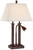 Possini Euro Design Deacon 26" High Modern Desk Table Lamp with USB Charging Ports A+C and AC Power Outlet in Base Gooseneck LED Bronze Rectangular Linen Shade for Living Room Bedroom House Bedside