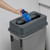 PLASTIC PRINCE 23 Gallon Slim Trash Can with Swing Lid Commercial Gray Rectangular Garbage Can with Drop Shot Lid Waste Bin with Double Flip Top for Restaurant Home Kitchen Office 2 Pack