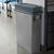 PLASTIC PRINCE 23 Gallon Slim Trash Can with Swing Lid Commercial Gray Rectangular Garbage Can with Drop Shot Lid Waste Bin with Double Flip Top for Restaurant Home Kitchen Office 2 Pack