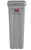Rubbermaid Commercial Products Slim Jim Trash Can Waste Bin with Venting Channels, Gray, for Kitchen/Office/Workspace, Pack of 4