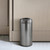 Dyna-Living Stainless Steel Trash Can Outdoor Large Garbage Can with Lid Open Top Trash Bin Commercial Big Kitchen Garbage Bin Industrial Metal Trash Enclosure (Black)
