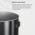 EKO Urban 32 Gallon Round Black Stainless Steel Open Top Waste Bin, Tall Commercial Trash Can for Indoor/Outdoor, Extra Large Metal Garbage Bin for Office, Restaurant, Restroom,120L