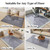 FlyEcho Glass Chair Mat 36" x 55" Heavy Duty Tempered Glass Office Chair Mat, Glass Floor Mat with Round Corner and Polished Edge for Smooth Glide, Office Chair Mat for Carpet, Hardwood Floor, Grey