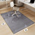 FlyEcho Glass Chair Mat 36" x 55" Heavy Duty Tempered Glass Office Chair Mat, Glass Floor Mat with Round Corner and Polished Edge for Smooth Glide, Office Chair Mat for Carpet, Hardwood Floor, Grey