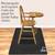 DESKU Workstation Desk Chair Mats for Hard Floors, Home & Office Floor Protector, Easy to Clean, Stain-Resistant Vinyl Black, 46 Inches x 96 Inches, Made in The USA