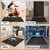 Black Chair Mat for Hardwood Floor, 58 x 84 Inch Plastic Floor Protector, 5'×7' Area Rug for Dining Room, Large Office Chair Mat, Heavy Duty Wood Tile Floor Mats for Home Laundry Bedroom