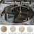 55" x 55" Round Tempered Glass Chair Mat for Carpet & Hardwood, Heavy-Duty Glass Floor Mat for Office Chair, Durable Glass Desk Mat for Home and Office, Grey