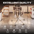 [Tempered Glass] 46“x36” Irregular Glass Chair Mat with Polished Edge Clear Office Chair Mat, Glides Smoothly, Suitable for Carpet or Hardwood Floors