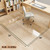 Tempered Glass Chair Mat for Carpet & Hard Floor, 46"x55" Office Chair Mat - Heavy Duty & Scratch Resistant, Non-Slip Pads, Rounded Corners & Polished Edges